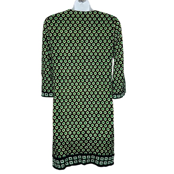 Diane Von Furstenberg Rose two green silk dress size 4 - Picture 3 of 8